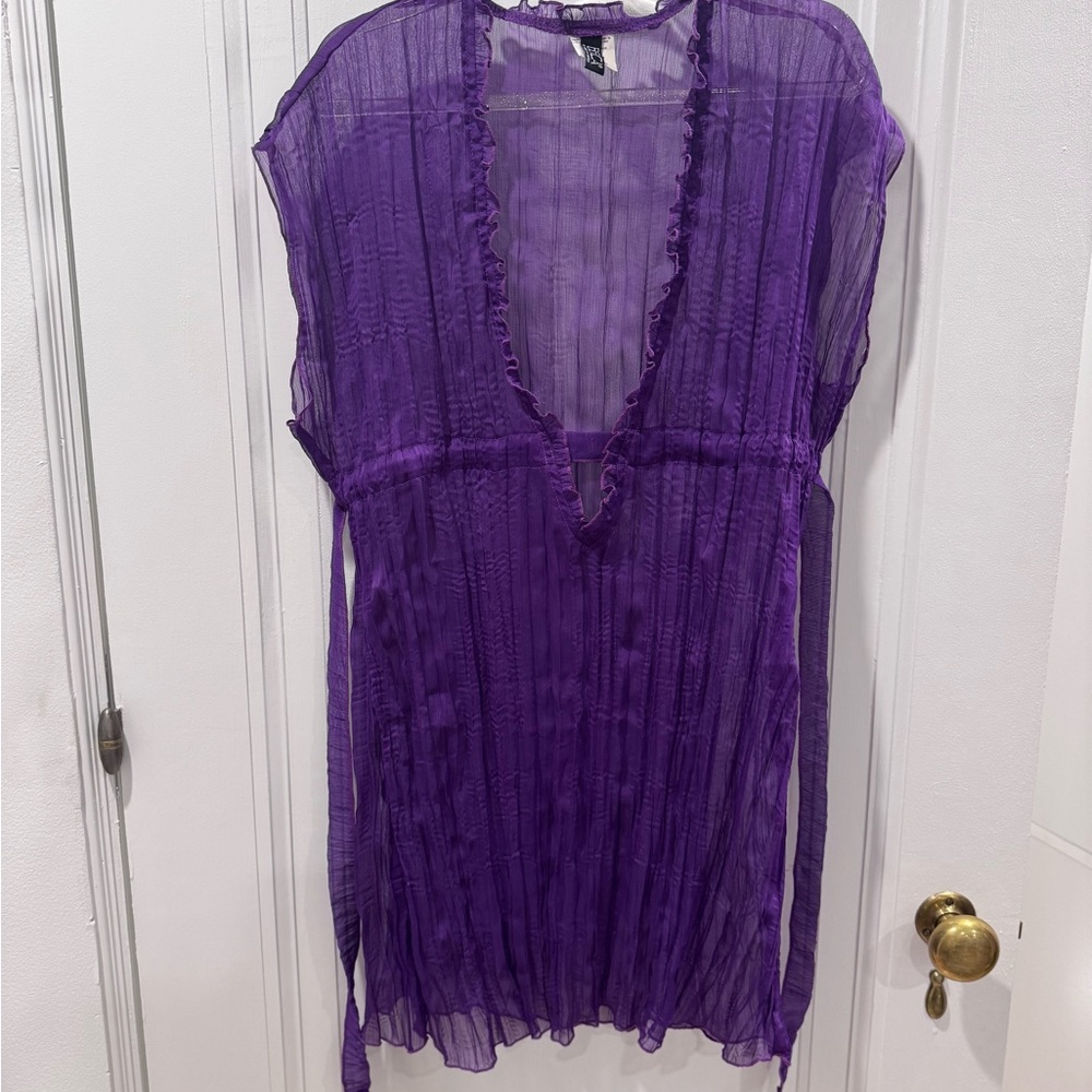 BECCA Purple Sheer Swim Coverup